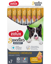 ZOLUX Gustare cremoasă pentru câini SWEETIES pui și brânză 7x14g