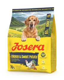 JOSERA Adult Chicken & Sweet Potato 900 g hrană câini activi, fără cereale