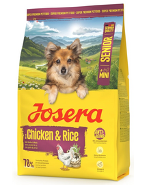 JOSERA Mini Senior Chicken and Rice 3kg hrană câini senior rasă mică