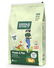 GREEN PETFOOD VeggieDog with Potato and Pea 10kg hrană vegetariană cu cartofi și mazăre pentru câini
