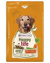 VERSELE-LAGA Happy Life Adult 2,5 kg hrană câini cu gust vită