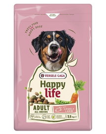 VERSELE-LAGA Happy Life Adult 2,5 kg hrană câini, cu miel