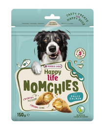 VERSELE-LAGA Happy Life Snack Nomchies Salmon 150g recompensă câini, cu somon, pentru piele sănătoasă și blană strălucitoare