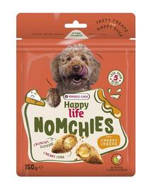 Versele-Laga Happy Life Snack Nomchies Cheese 150 g recompensă câini, cu brânză, pentru susținerea sănătății articulațiilor