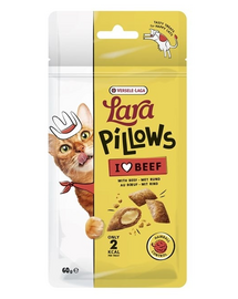 VERSELE-LAGA Lara Snack Pillows with Beef Hairball Control 60g gustare pisici împotriva ghemotoacelor de blană