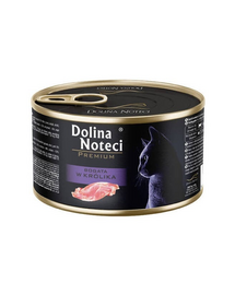 DOLINA NOTECI Premium Bogata în iepure hrană umedă pisici adulte 185 g