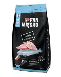 PAN MIĘSKO Hrană uscată pentru pisici pui cu păstrăv S 1,6 kg