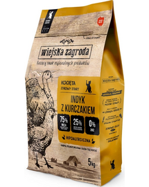 WIEJSKA ZAGRODA Curcan cu pui hrană uscată pentru pisoi 5 kg