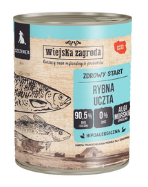 WIEJSKA ZAGRODA Mâncare umedă cu pește pentru căței, 800 g