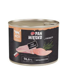 PAN MIĘSKO Hrană umedă pentru pisici cu curcan și iepure 200 g