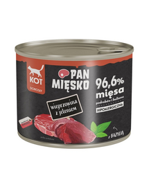 PAN MIĘSKO Porc cu cerb hrană umedă pentru pisici 200 g