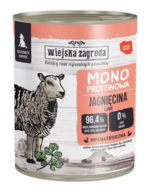 Monobiałkowa Jagnięcina mokra karma dla szczeniąt 800 g