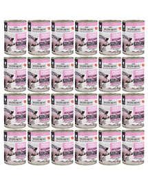 WIEJSKA ZAGRODA Hrana umedă monoproteică cu carne de porc pentru pisici 24x400 g