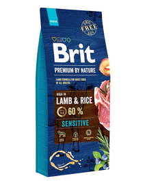 BRIT Premium By Nature Sensitive Lamb 15 kg + 3x400 g BRIT Mono Protein Lamb & Rice