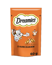 DREAMIES Chrupiące przysmaki dla kota o smaku kurczaka 60 g