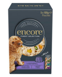 ENCORE Dog Finest Selection in Jelly mix arome cu pui în jeleu 5×100 g