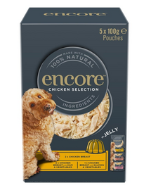 ENCORE Dog Chicken Selection in Jelly mix arome cu pui în jeleu 5×100 g