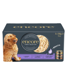 ENCORE Dog Finest Selection in Broth mix arome cu pui în bulion 5×156 g