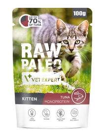 RAW PALEO Monoprotein Kitten Tuna Hrană pentru pui de pisică cu ton 100 g