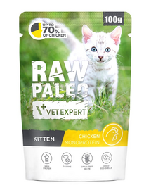 RAW PALEO Monoprotein Kitten Chicken Hrană cu pui pentru pui de pisică 100 g