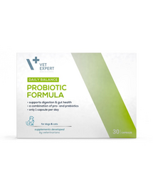 VET EXPERT Daily Balance Probiotic probiotic și prebiotic pentru câini și pisici 30 capsule