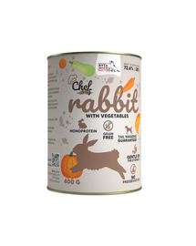 SYTA MICHA Chef Monoprotein cu iepure și legume 400 g hrană umedă pentru câini
