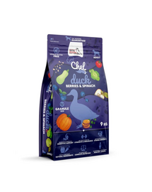 SYTA MICHA Chef Hrană uscată pentru câini cu rață, fructe de pădure și spanac 9 kg