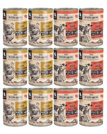WIEJSKA ZAGRODA Mix de arome pentru pisoi Iepure cu vițel și Curcan cu pui 12x400 g