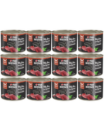 PAN MIĘSKO Porc cu cerb hrană umedă pentru pisici 12x200 g