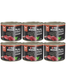 PAN MIĘSKO Porc cu cerb hrană umedă pentru pisici 6x200 g