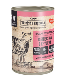 WIEJSKA ZAGRODA Mix de arome  Miel cu krill, Pui cu rață și Curcan cu somon hrană umedă pentru pisici  12 x 400 g
