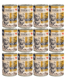 WIEJSKA ZAGRODA Conserva hrana pisoi, cu curcan si pui 12x400g