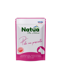 NATUA Natural pui cu șuncă în aspic pentru pisici 70 g