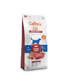 CALIBRA Dog Life Senior Medium Fresh Beef 12 kg hrană pentru câini seniori de talie medie cu vită