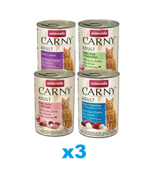 ANIMONDA Carny Mix de arome cu carne de vită și pui 12 x 400 g