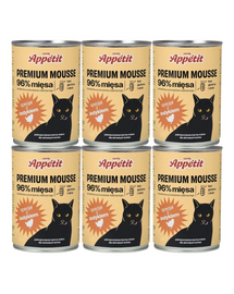 COMFY APPETIT PREMIUM Mousse z indykiem dla kota 6x400 g