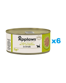 APPLAWS Cat Adult Tuna with Seaweed in Broth tuńczyk z wodorostami w bulionie 6x70 g