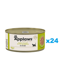 APPLAWS Cat Adult Tuna with Seaweed in Broth tuńczyk z wodorostami w bulionie 24x156 g