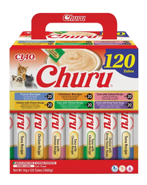 INABA Cat Churu Rețetă cu Pui și Ton 120×14 g mix de gustări cremoase cu pui și ton pentru pisici