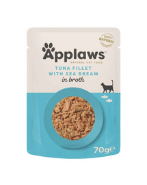 APPLAWS Cat Adult Pouch Tuna Fillet with Seabrem in Broth tuńczyk i leszcz w bulionie 70 g