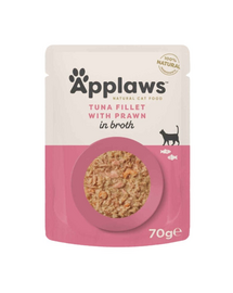 APPLAWS Cat Adult Pouch Tuna Fillet with Prawns in Broth tuńczyk i krewetki tygrysie w bulionie 70 g