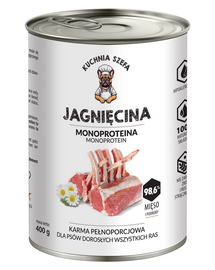 Jagnięcina Monoproteinowa karma dla psów wszystkich ras 400 g