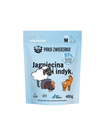 Karma sucha Jagnięcina i indyk dla kota M 400 g