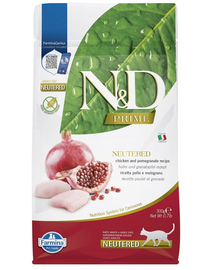 N&D Prime Adult Cat Neutered Chicken&Pomegranate 300g kurczak z owocem granatu dla dorosłych kastrowanych kotów