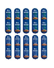 BRIT Premium Sausage Chicken, turkey and pea 5x800 g + Turkey 5x800 g