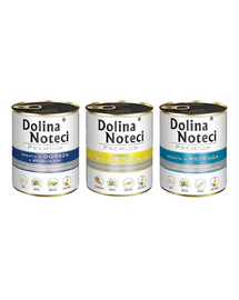 DOLINA NOTECI Premium Mix smaków Bogata w kurczaka, w dorsza z brokułami i w pstrąga 30x800g