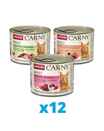 ANIMONDA Carny mix de 3 arome 36 x 200 g