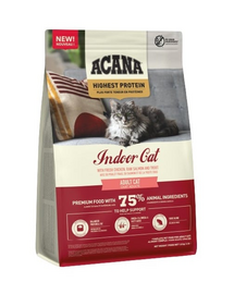 ACANA Highest Protein Indoor Cat Hrană pentru pisici de apartament cu conținut ridicat de proteine 1,8 kg