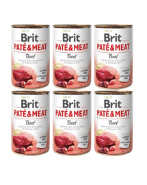 BRIT Pate&Meat beef 6x400 g pasztet z wołowiną dla psa