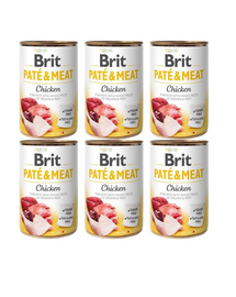 BRIT Pate&Meat chicken 6x400 g pasztet z kurczakiem dla psa
